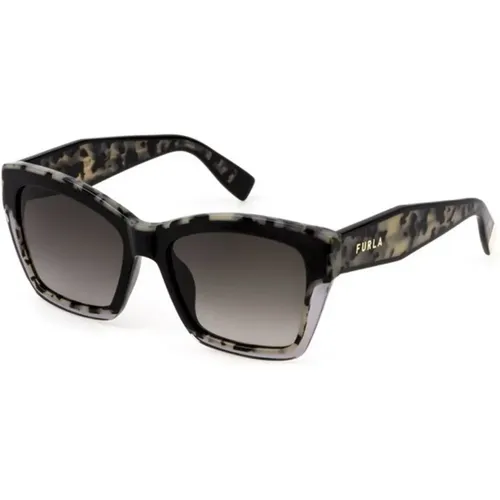 Schwarze Verlauf-Sonnenbrille Sfu778V 700Y - Furla - Modalova