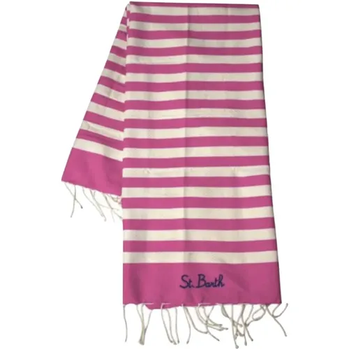 Striped Cotton Beach Towel Various Colors , unisex, Sizes: ONE SIZE - MC2 Saint Barth - Modalova