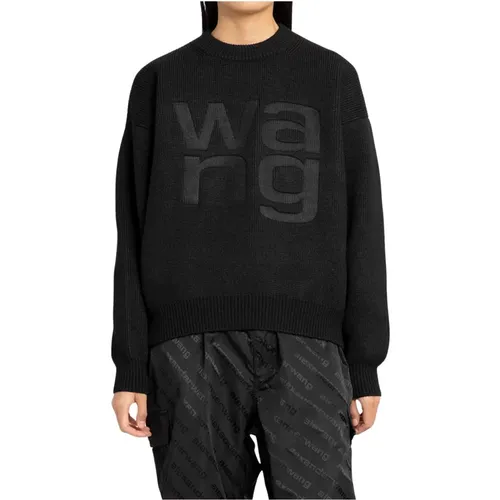 Debossed Logo Sweater , female, Sizes: L - alexander wang - Modalova