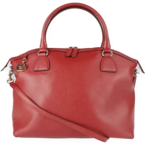 Gebrauchte Rote Lederhandtasche - Gucci Vintage - Modalova