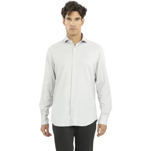 Italian Medium Collar Flannel Shirt , male, Sizes: 3XL, XL, 4XL, 2XL - Xacus - Modalova