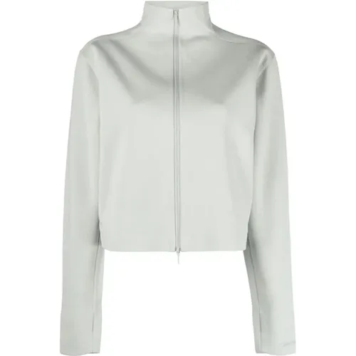 Grauer Zip-Through Pullover Casual Style , Damen, Größe: XS - Calvin Klein - Modalova