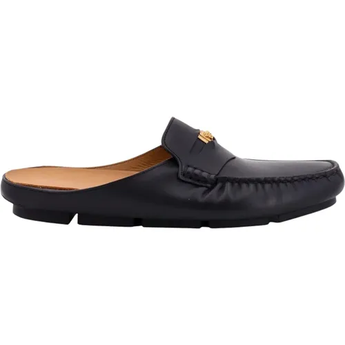 Schuhe Sandalen Schwarz Aw23 , Herren, Größe: 40 1/2 EU - Versace - Modalova