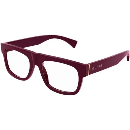 Burgundy Tra Gg1137O Eyeglasses , unisex, Sizes: 53 MM - Gucci - Modalova
