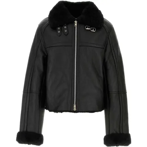 Shearling Biker Jacket - ENTIRE STUDIOS - Modalova