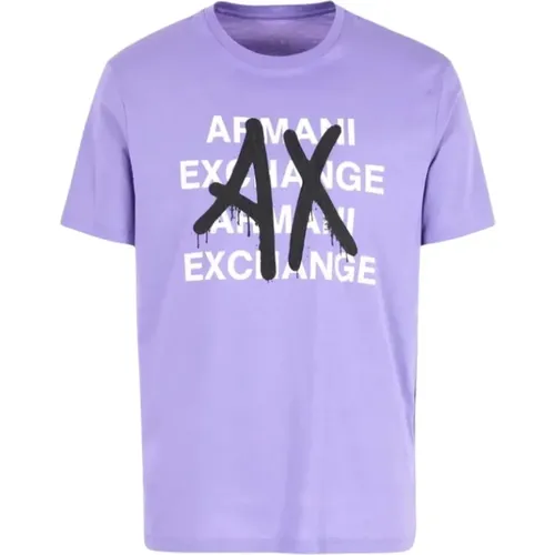 Stylish T-shirt for Men , male, Sizes: L, XL, M, S - Armani Exchange - Modalova