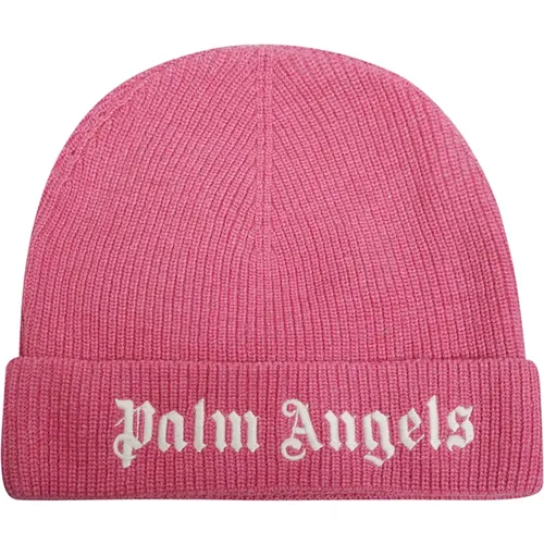 Urban Logo Beanie Hat , male, Sizes: S, M - Palm Angels - Modalova