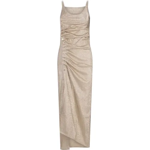 Dresses Golden , female, Sizes: XS, S, 2XS - Paco Rabanne - Modalova