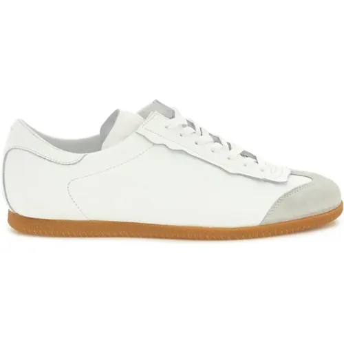 Featherlight Lace-Up Sneakers in Smooth Calf Leather , male, Sizes: 8 UK, 9 UK, 7 UK - Maison Margiela - Modalova
