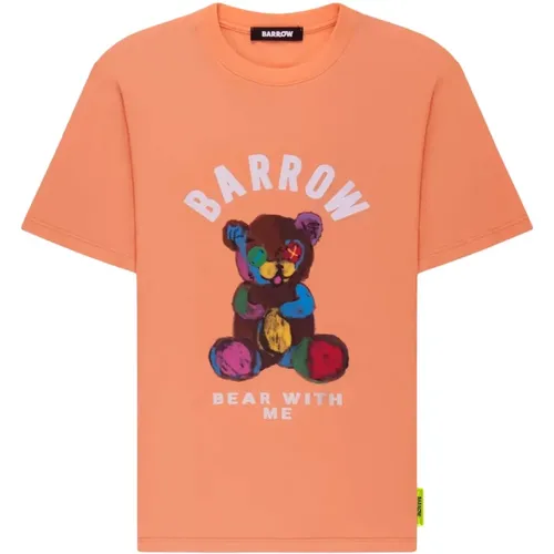 Bärenprint T-shirt , Herren, Größe: S - Barrow - Modalova