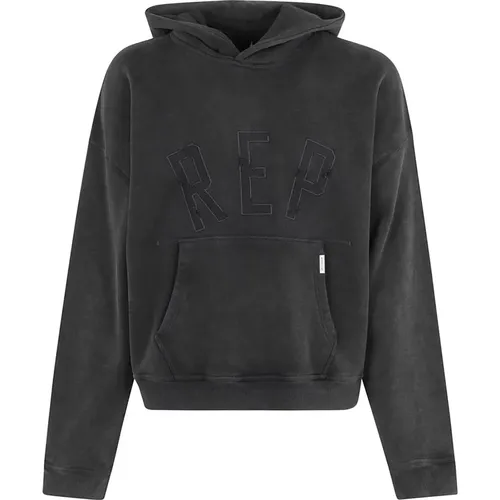 Vintage Schwarzer Kapuzenpullover , Herren, Größe: M - REPRESENT - Modalova