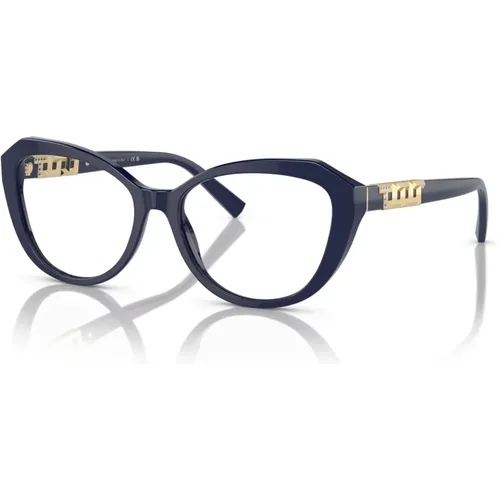 Dunkelblaue Brillengestelle , unisex, Größe: 52 MM - Tiffany - Modalova