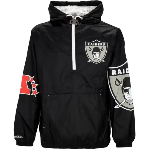 Oakland Raiders Windbreaker Anorak Original Teamfarben , Herren, Größe: M - Mitchell & Ness - Modalova