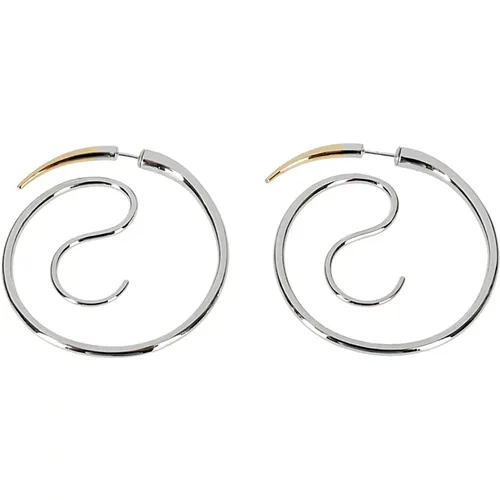 Upside Down Hoops Earrings , female, Sizes: ONE SIZE - Panconesi - Modalova