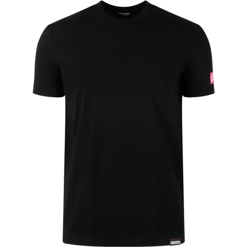 Icon Color Stretch Baumwoll T-Shirt , Herren, Größe: 2XL - Dsquared2 - Modalova