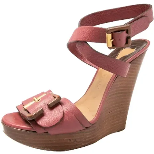 Pre-owned Leather sandals , female, Sizes: 7 UK - Chloé Pre-owned - Modalova