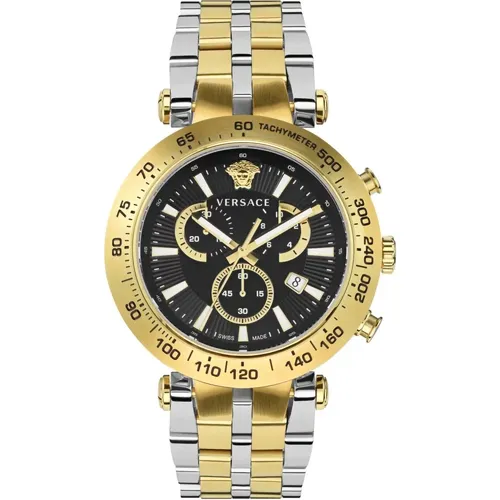 Bold Chrono Stainless Steel Watch , male, Sizes: ONE SIZE - Versace - Modalova