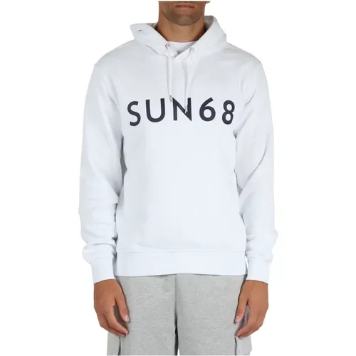 Hoodie mit Frontlogo-Druck , Herren, Größe: S - Sun68 - Modalova