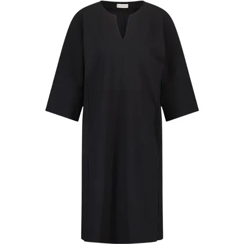 Elegantes Schwarzes Technisches Jersey Kleid , Damen, Größe: S - Jane Lushka - Modalova