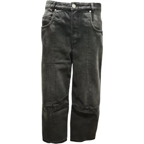 Najet Jeans Contrast Details Straight Leg , female, Sizes: M, XS, S - Isabel Marant Étoile - Modalova