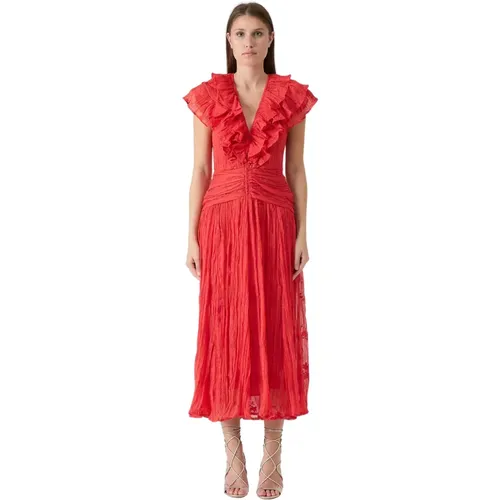 Long Dress with Rouges and Drapery , female, Sizes: M - Sabina Musayev - Modalova