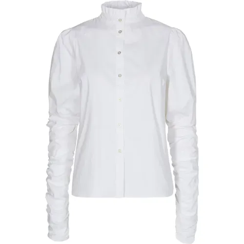 Elegante Poplin Puff Shirt Bluse , Damen, Größe: M - Co'Couture - Modalova