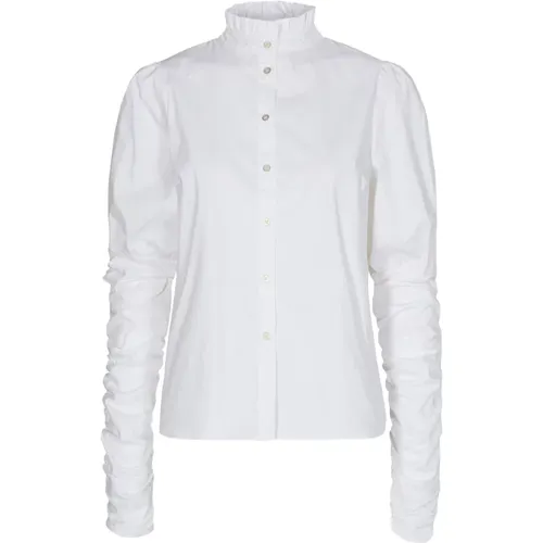 Elegante Poplin Puff Shirt Bluse , Damen, Größe: L - Co'Couture - Modalova