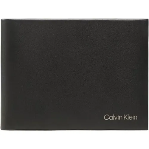 Kompakte Lederbrieftasche für Herren , Herren, Größe: ONE Size - Calvin Klein - Modalova