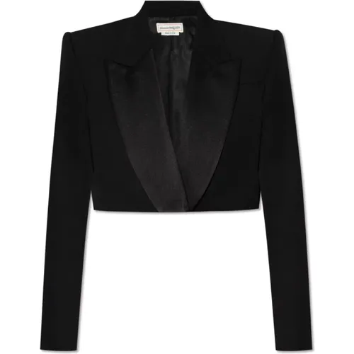 Cropped blazer , female, Sizes: S - alexander mcqueen - Modalova