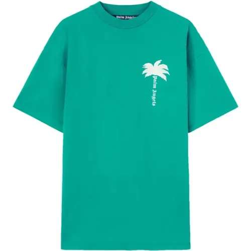 Forest Palm Tree T-Shirt , male, Sizes: S - Palm Angels - Modalova