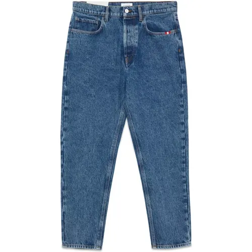 Stone Washed Denim Carrot Fit Jeans , male, Sizes: W36, W32, W33, W29, W34 - Amish - Modalova