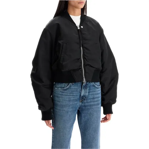 Boxy Nylon Bomber Jacket Agolde - Agolde - Modalova