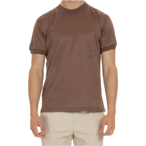 Mercerized Cotton T-shirt Polo , male, Sizes: L - Tagliatore - Modalova