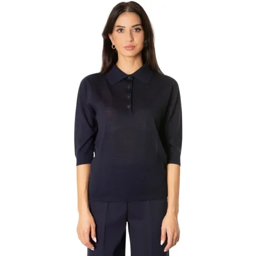 Basic Polo Shirt - Nacht Farbe - Liviana Conti - Modalova