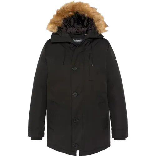 Winterjacke mit Kunstfellkapuze , Herren, Größe: 2XL - Schott NYC - Modalova