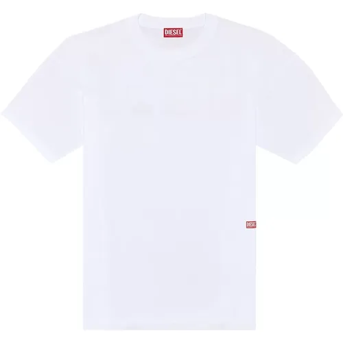 T-Shirt mit Foto-Print-Logo , Herren, Größe: S - Diesel - Modalova