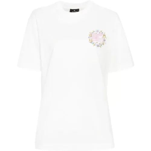 Pegasus Embroidered Crew Neck T-shirt , female, Sizes: XS, S, M - ETRO - Modalova