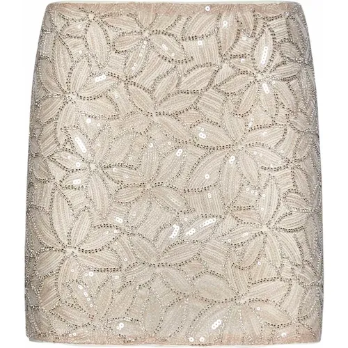 Floral Sequin Mini Skirt , female, Sizes: M, S - Rotate Birger Christensen - Modalova