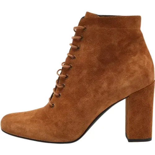 Pre-owned Suede boots , female, Sizes: 6 1/2 UK - Yves Saint Laurent Vintage - Modalova