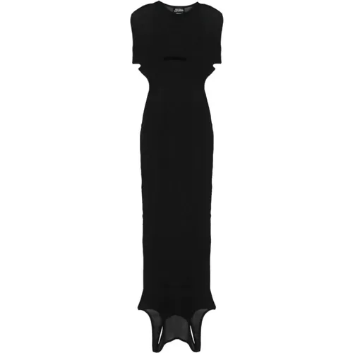 Schwarzes Mesh Doppelseitiges Kleid , Damen, Größe: XS - Jean Paul Gaultier - Modalova
