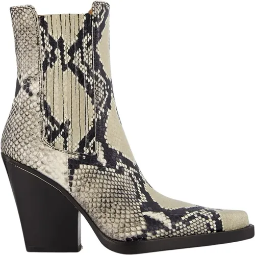 Dallas Ankle Python-Print Boot , female, Sizes: 4 UK, 8 UK - Paris Texas - Modalova