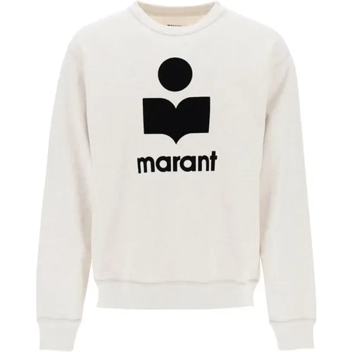 Flocked Logo Sweatshirt - Isabel marant - Modalova