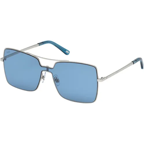 WE 0201 Sonnenbrille - Glänzendes Palladium/Blau,Sonnenbrille in Roségold - WEB Eyewear - Modalova