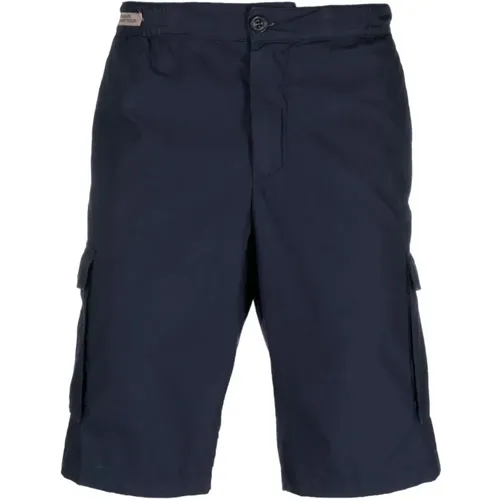 Blaue Casual Baumwollshorts mit Kordelzug - PAUL & SHARK - Modalova