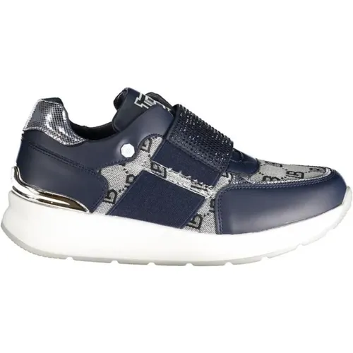 Blaue Elastische Sneakers mit Kontrastdetails , Damen, Größe: 36 EU - Laura Biagiotti - Modalova