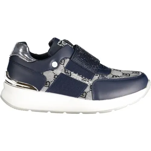 Blaue Elastische Sneakers mit Kontrastdetails , Damen, Größe: 37 EU - Laura Biagiotti - Modalova