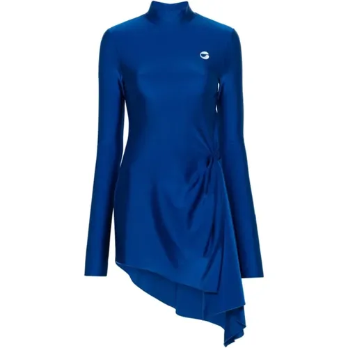 Blaues Asymmetrisches Kleid , Damen, Größe: M - Coperni - Modalova