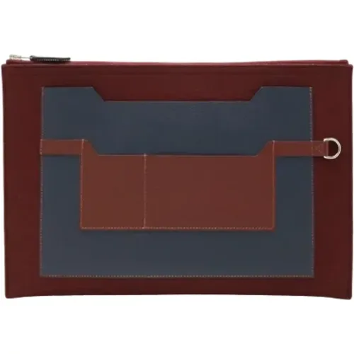 Pre-owned Canvas clutches , female, Sizes: ONE SIZE - Hermès Vintage - Modalova