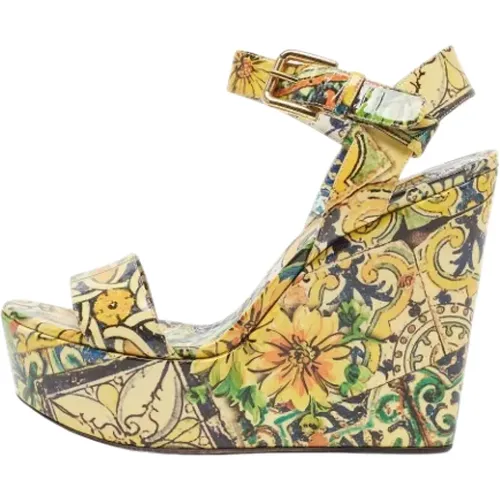 Pre-owned Leather sandals , female, Sizes: 7 UK - Dolce & Gabbana Pre-owned - Modalova