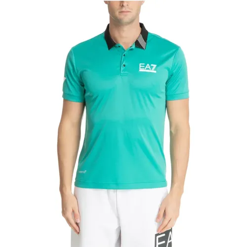 Ventus 7 Polo Shirt - Plain Logo Design , male, Sizes: M - Emporio Armani EA7 - Modalova